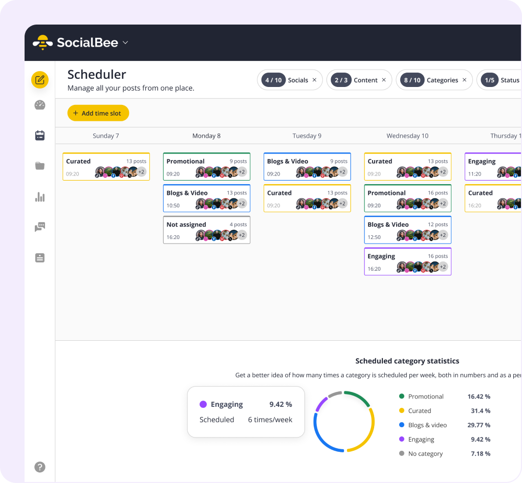 SocialBee Product WebPros Cloud