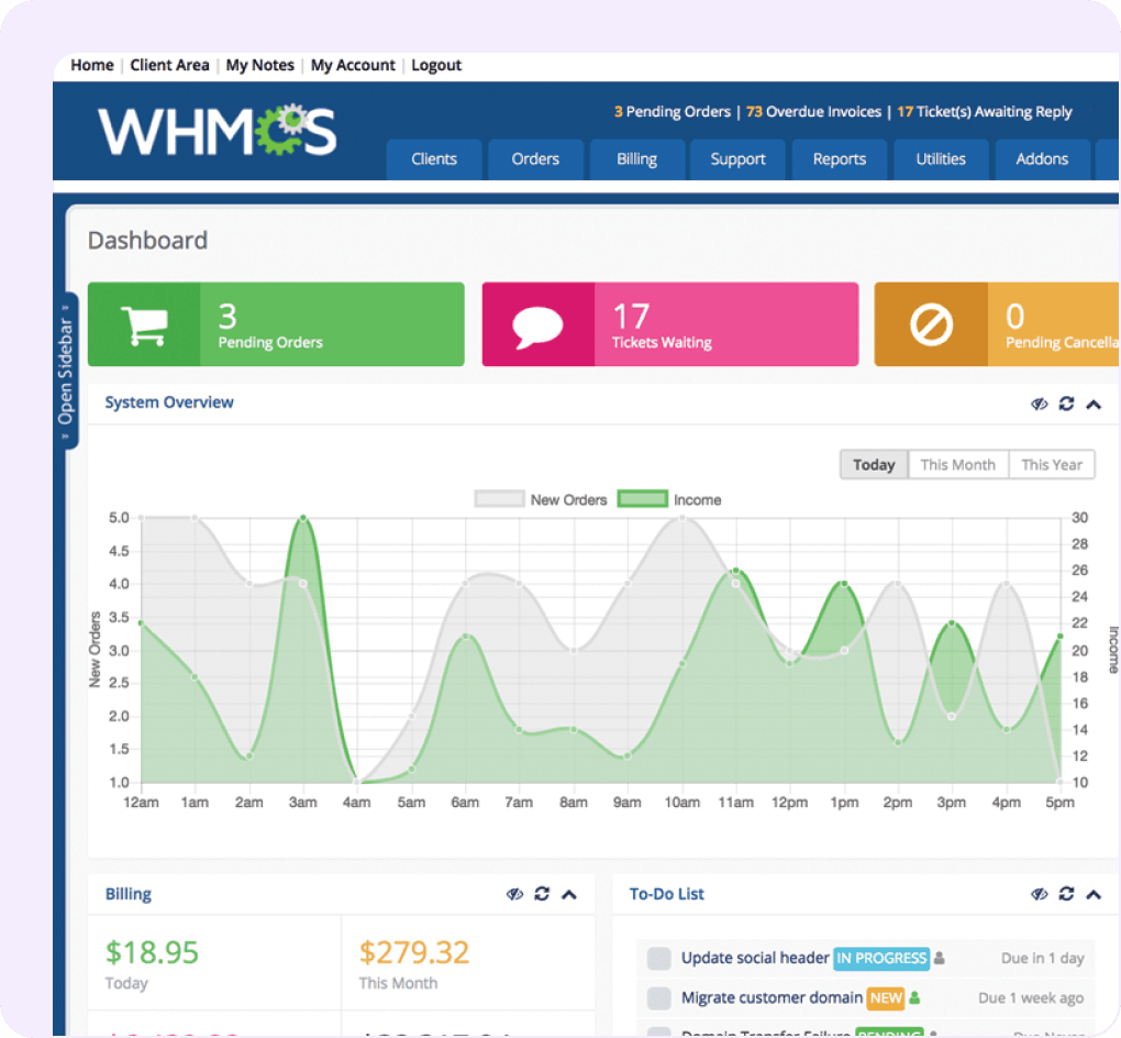 WHMCS Product-WebPros Cloud